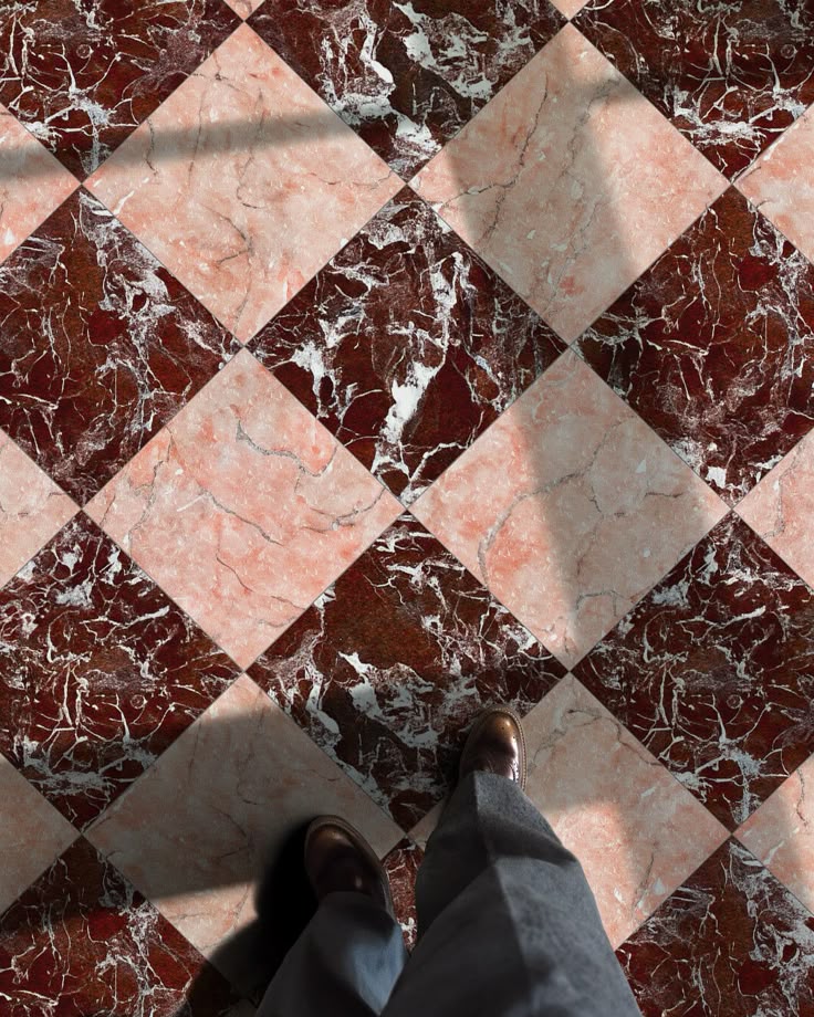 CHECKERBOARD MARBLE TILE DECALS