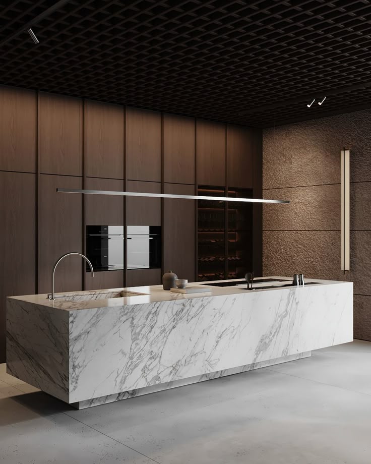 Delve Into Dark Wood Accents and Raw Concrete Decor