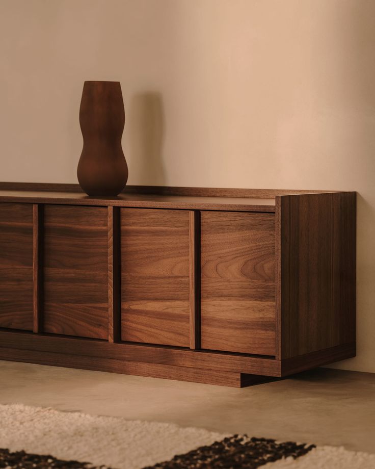 Meuble tv meuble tv onix en placage de noyer finition foncée 200 x 45 cm fsc mix credit marron foncé rustique en bois Onix